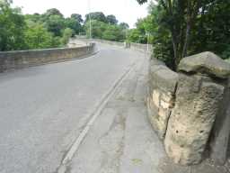 Oblique view of approach to Newton Cap Bridge, Bishop Auckland July 2016
